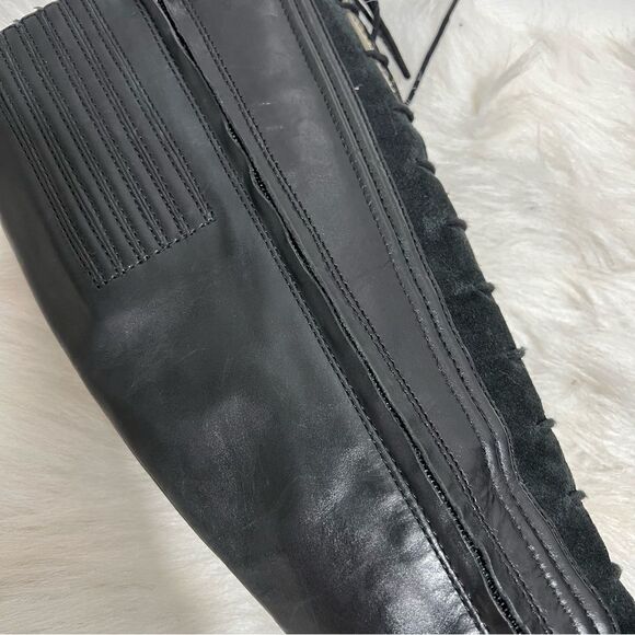 Max Studio Black Lace Up Boots - Picture 16 of 16